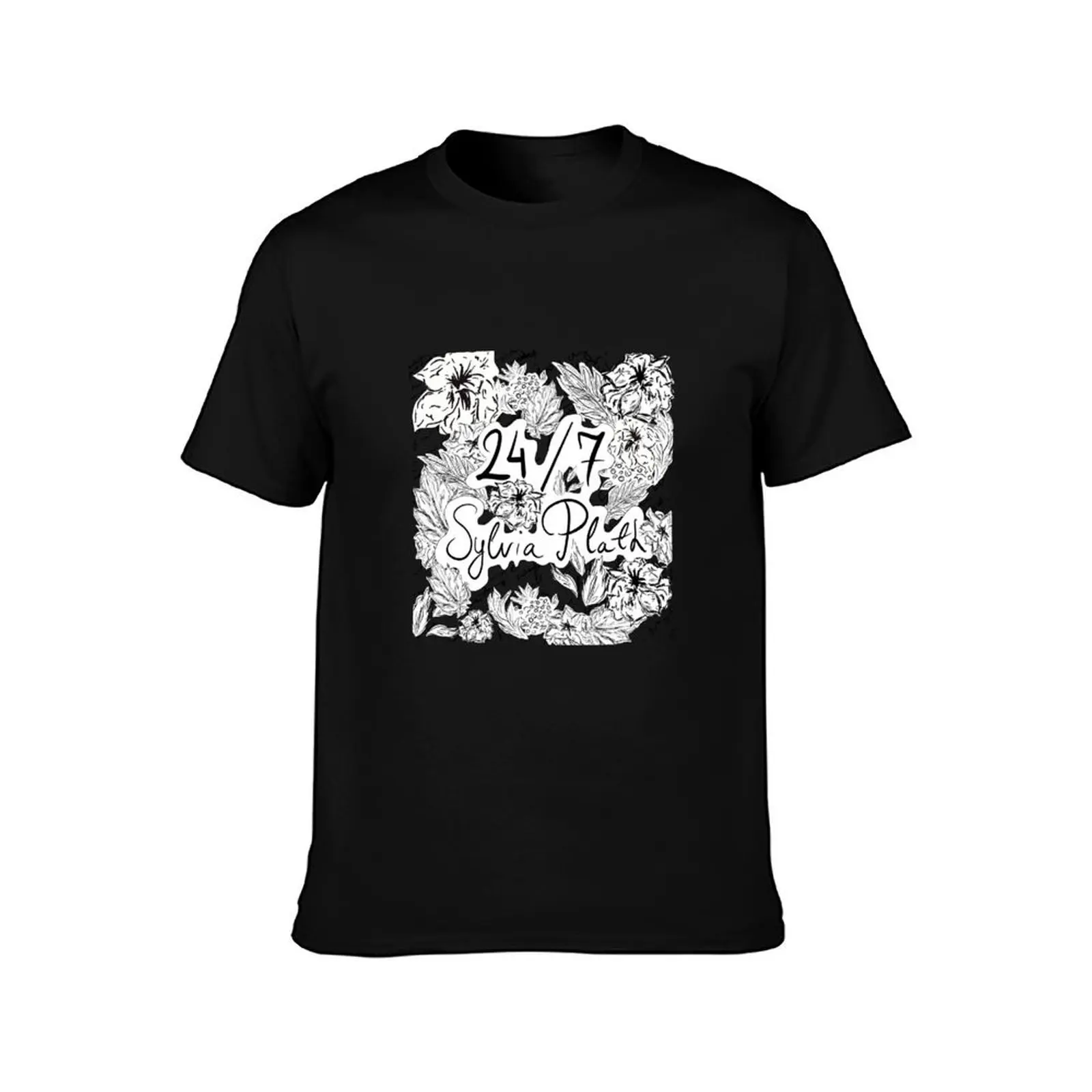 24/7 Sylvia Plath T-Shirt Heavy Duty Casual Work Tee T-Shirt