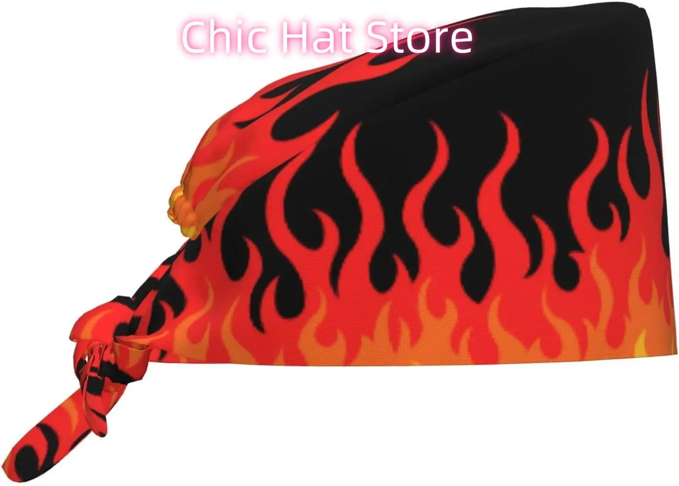 

Red Fire Working Cap with Sweatband Comfortable and Breathable Adjustable for Men Women Scrub Cap