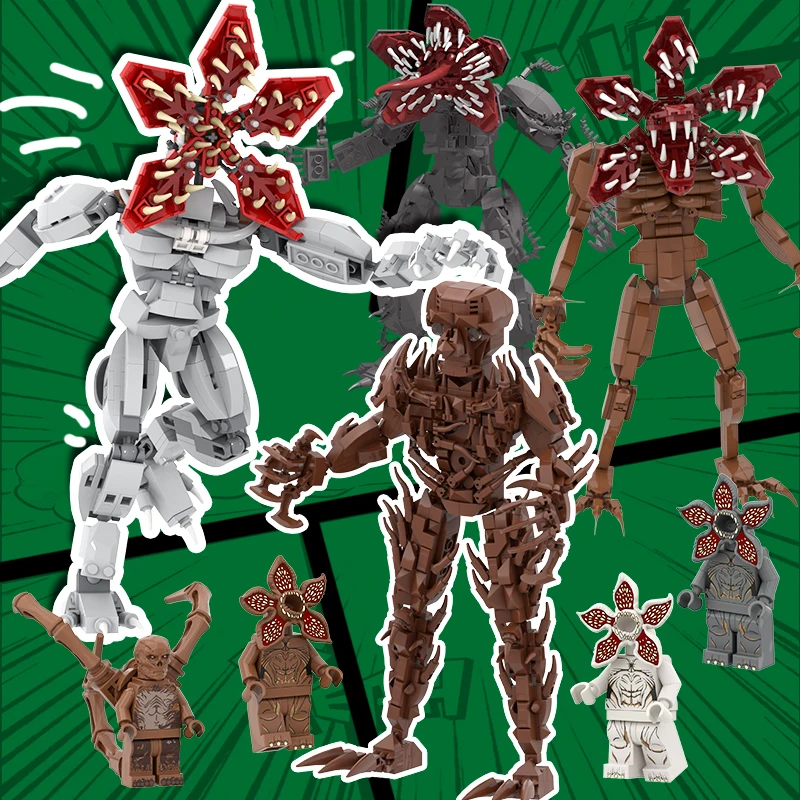 Bloques de Construcción MOC Demogorgon, Ladrillos Vecna, Adorno de Escritorio, Juguetes de Cumpleaños y Navidad para Niños, Regalos, El Monstruo Orquídea