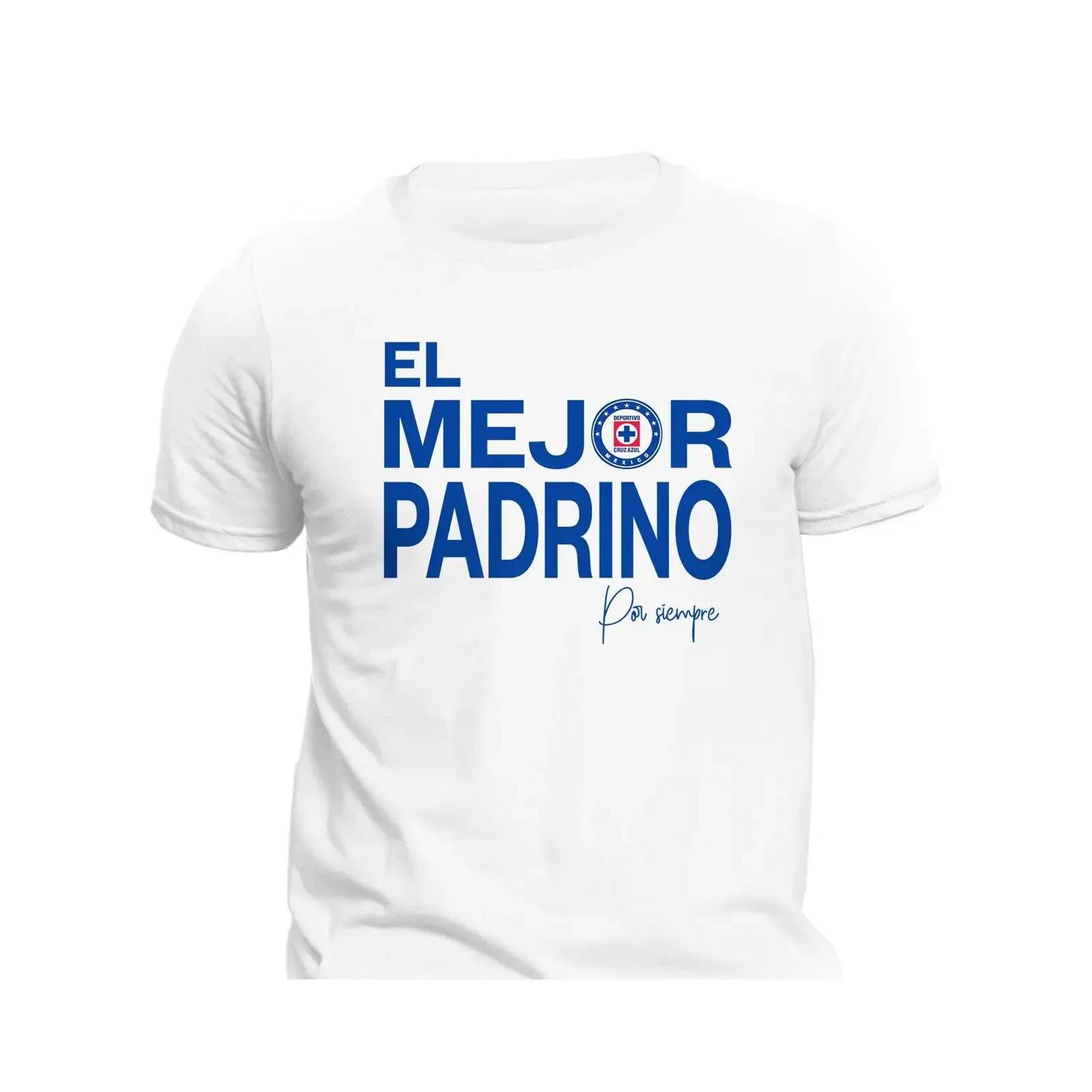 El Mejor Padrino Por Siempre Cruz Azul Men's T Shirt vintage Washed graphic Casual Stretched homme streetwear Slightly