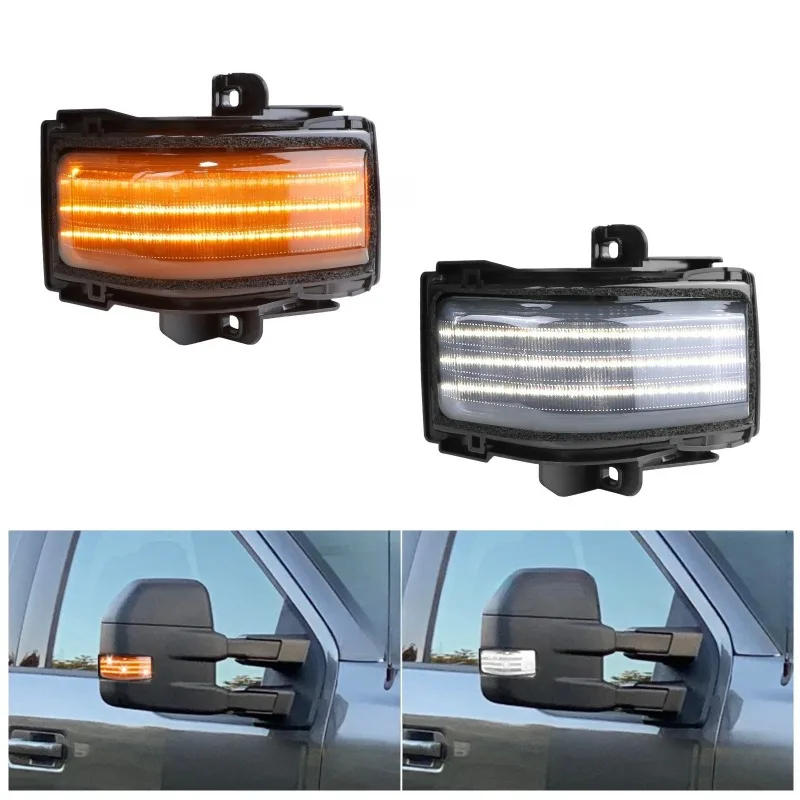 

For Ford F150 F250 Super Duty Pickup Trucks Sequential Turn Signal Mirror Lights Direct Replacement Exterior Upgrade Auto Parts