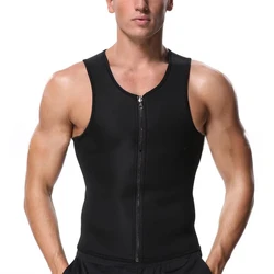 Slimming Men Flat Belly Sheath Sauna Tank Top Vest Sweat Fat Burning Body Shaper Weight Loss Tummy Control Waist Trainer Shirt