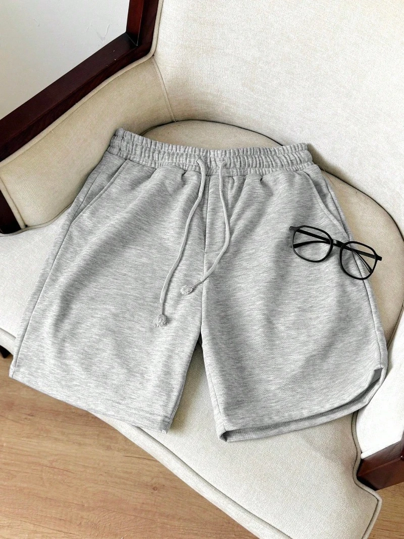 

Мужские шорты с завязками на талии и надписью, повседневные спортивные шорты для отдыха и тренировок, базовые повседневные летние шорты