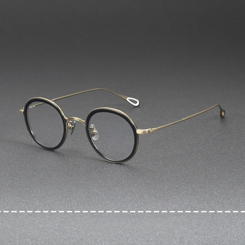 

Retro Round Titanium Prescription Glasses U-140 Lightweight Handmade Optical Eyeglasses for Men Women Frames Designer Brand