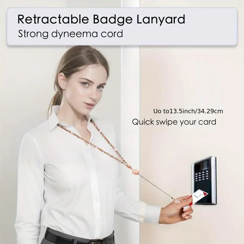 

1 шт. Набор из 3-х шнурков для бейджей 3-в-1: блестящий шнурок для бейджа с держателем для ID-карты, выдвижной, с кристаллами, для учителей, подвесной шнурок-веревка