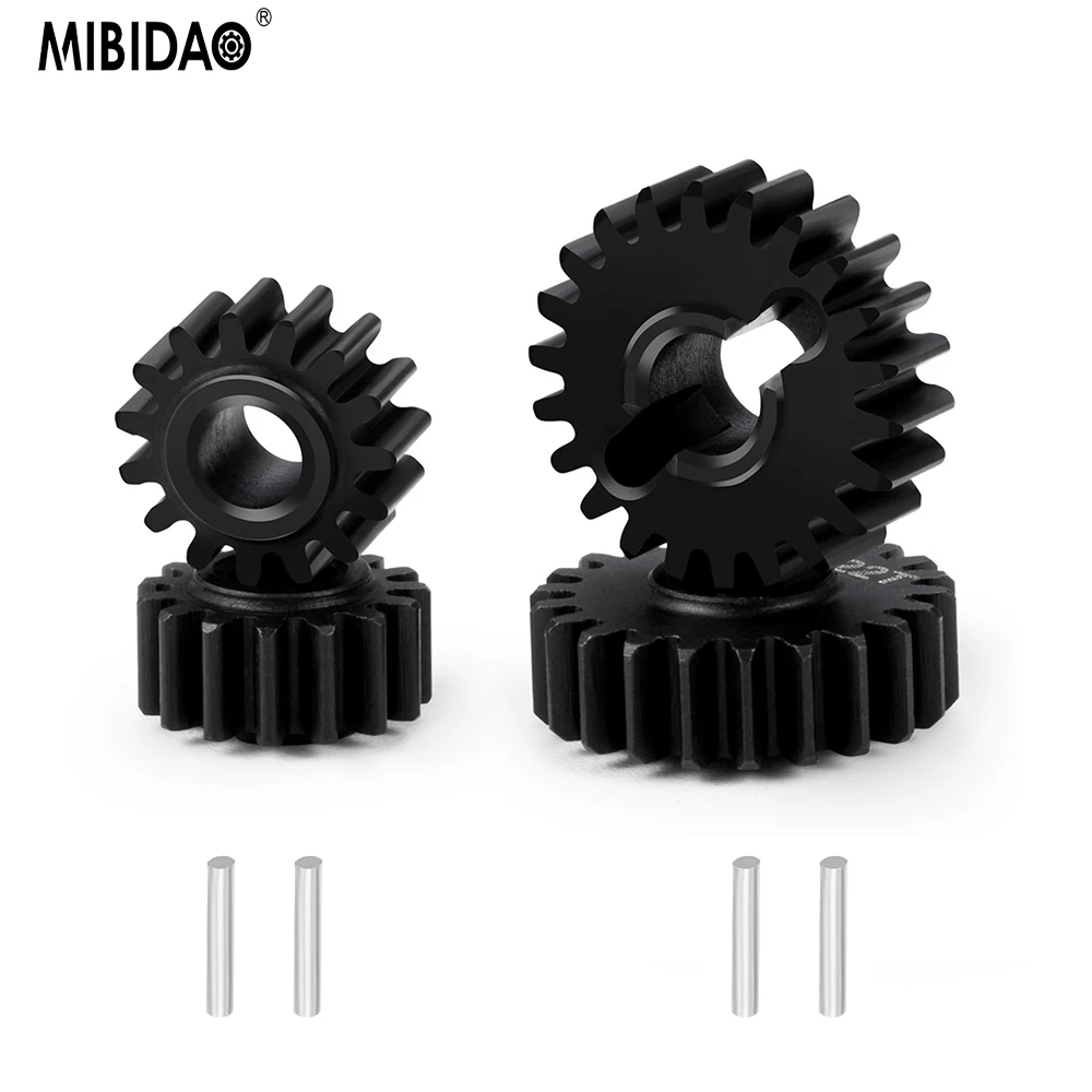 

MIBIDAO 15+22T/14+23T/13+24T Steel Portal Gears Set for 1/18 RC Ascent Rock Crawler Car Axle Upgrade Parts