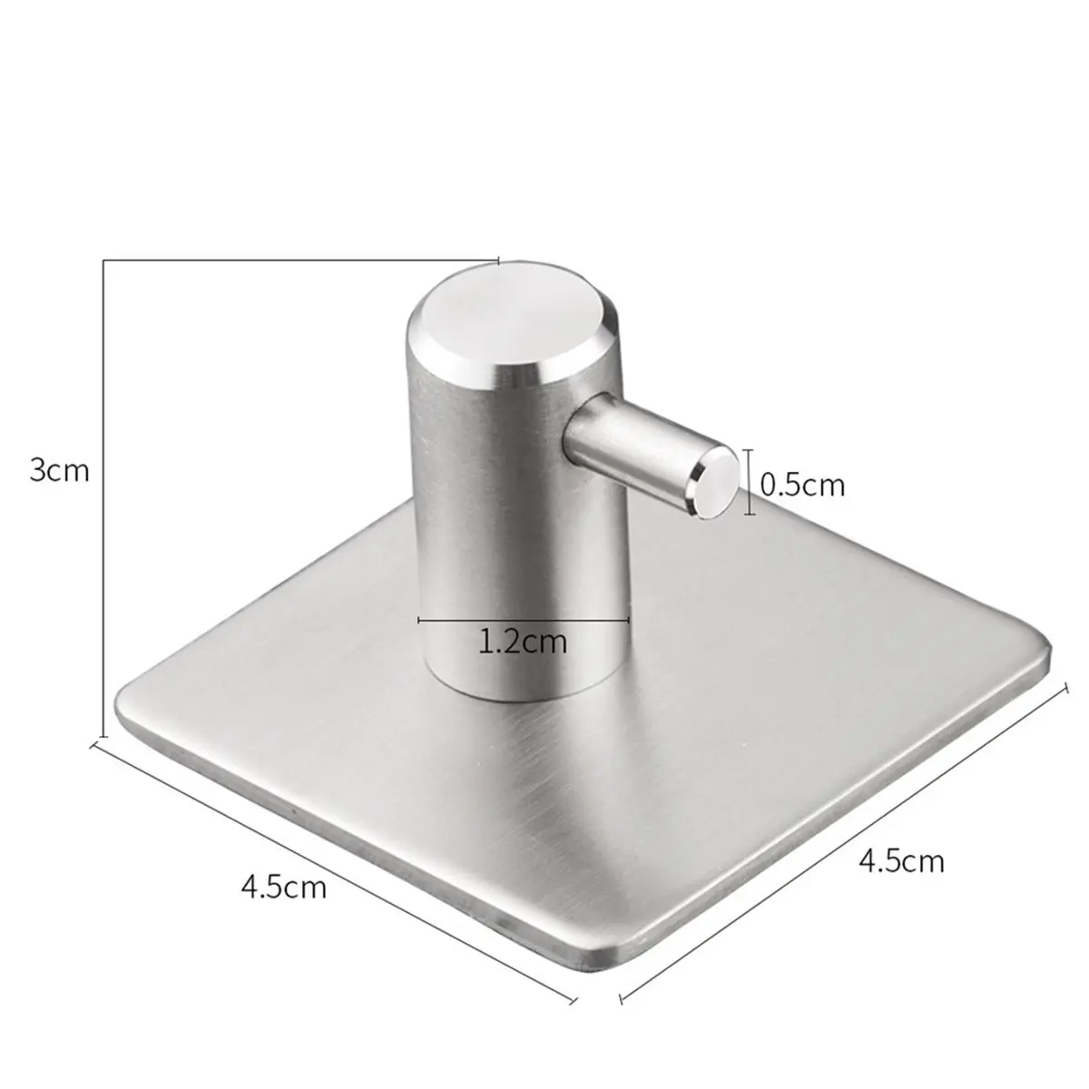 Stainless Steel Self Adhesive Hooks Sticky Wall Door Hook Robe Tea Towel Rustproof Towel Rack, Clothes Coat Hanger