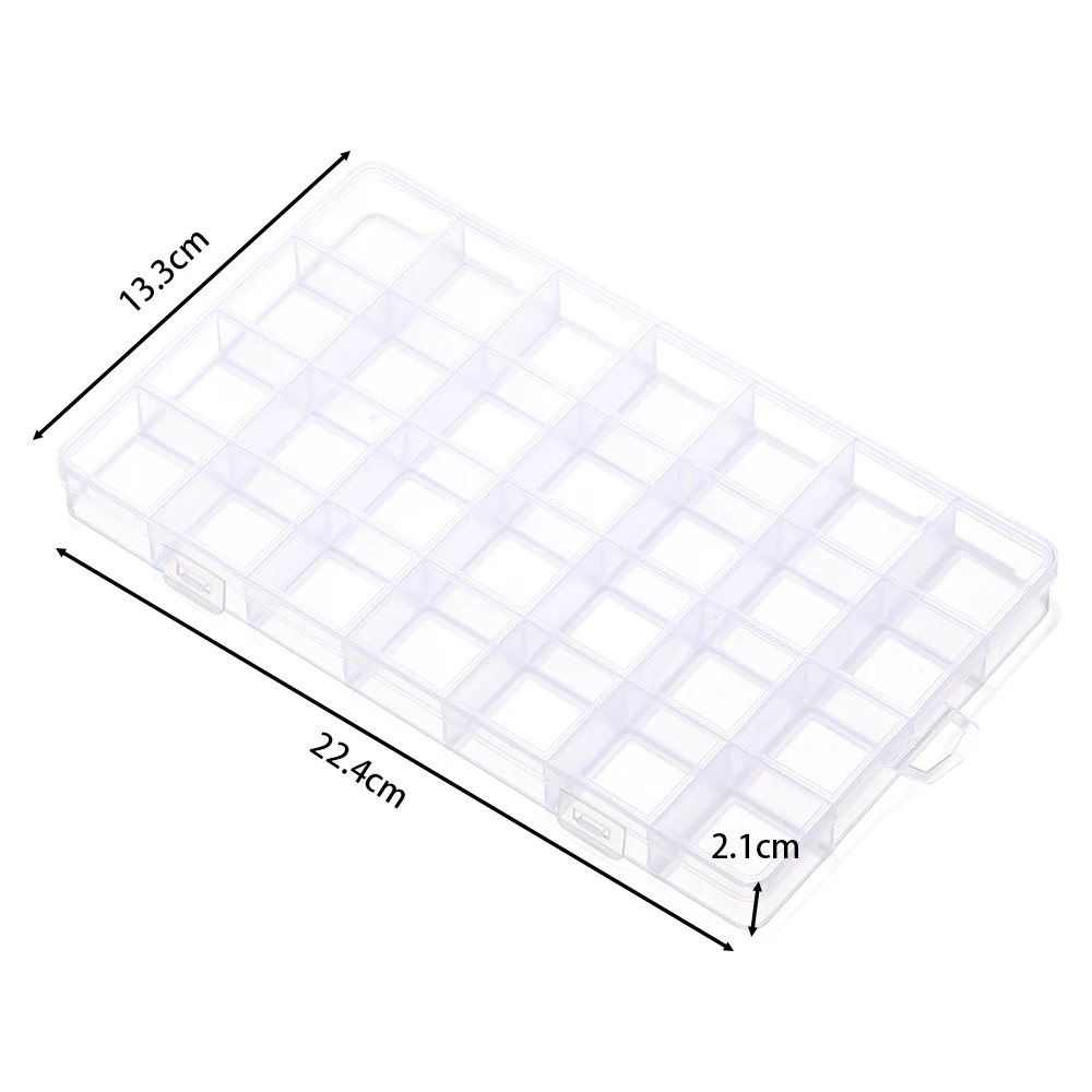 6/10/15/24/28 Grids Transparante plastic opbergdoos kralen Organizer Container Voor DIY ambachten Earing Sieraden Opbergdoos Display