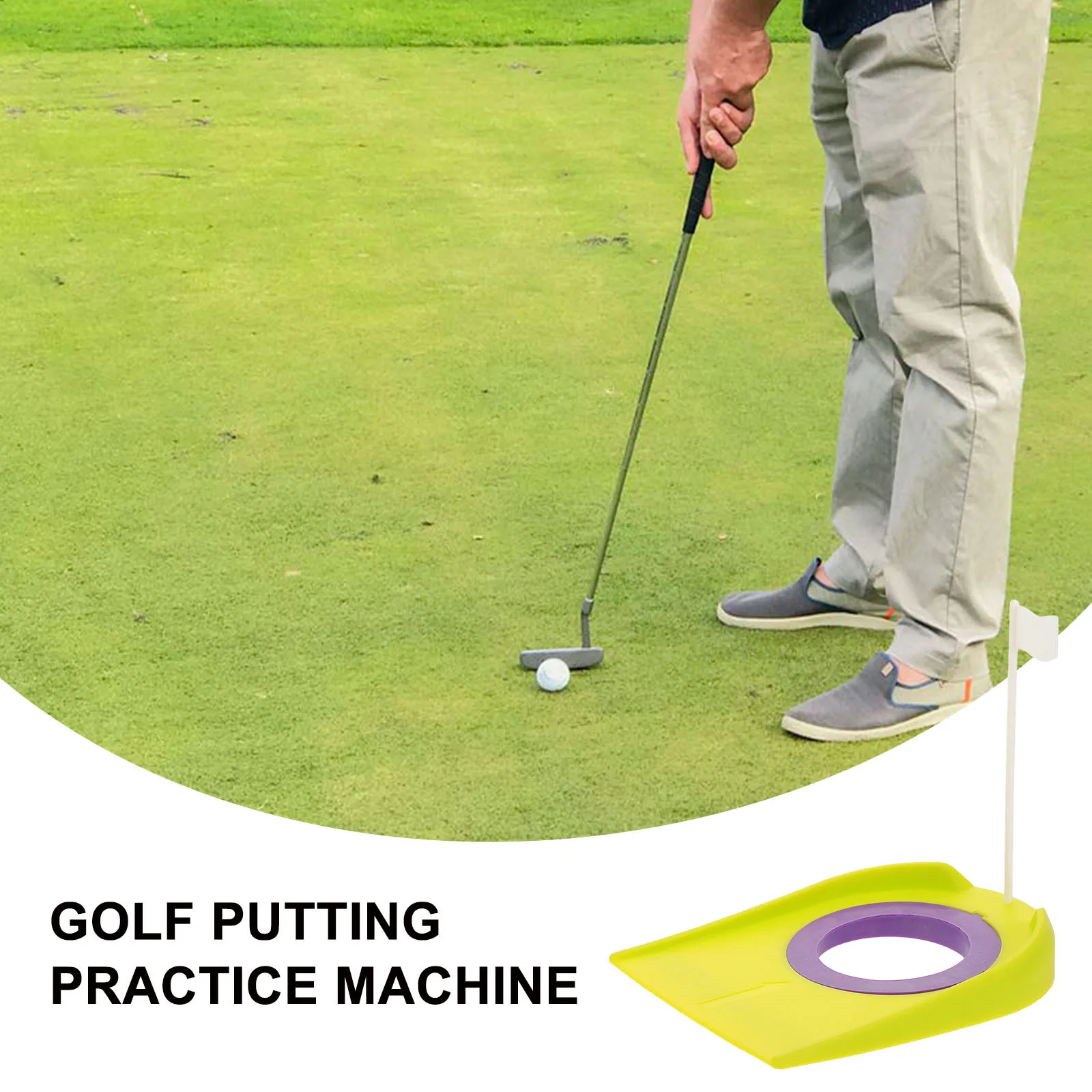 

6pcs Golf Practice Cup Realistic Green Portable Indoor Outdoor Putting Mat For Home Backyard Training Putting Trainer Aid Golf