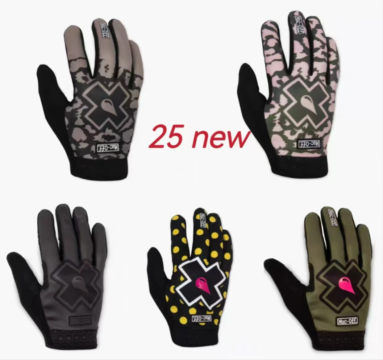 Muc off new touch screen universal mountain bike riding gloves with full finger anti slip, wear-resistant, warm and sporty desig