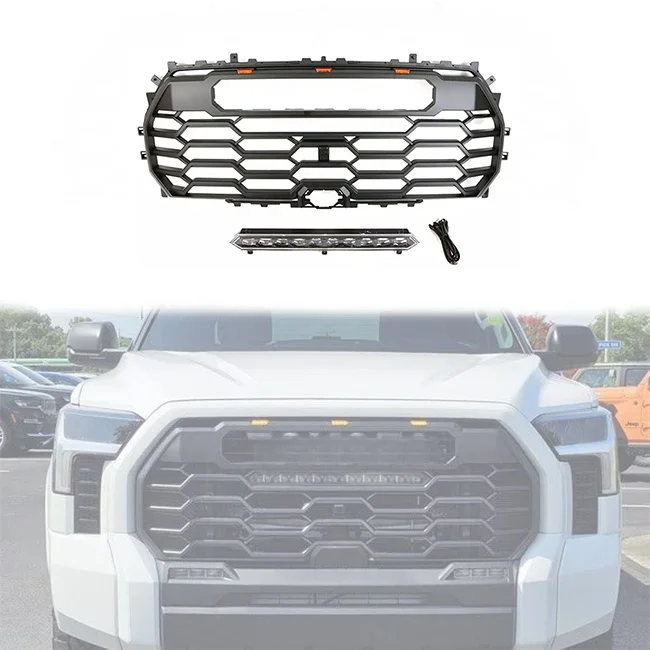 

Accessories 4x4 Offroad Parts 2022+ Black ABS Plastic Car Bumper Grill Fit For Toyota Tundra