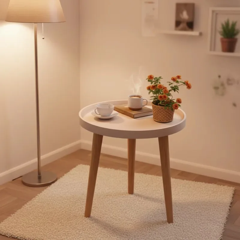

Wholesale Nordic Modern Style Durable Small Wooden Coffee Table for Dining and Side Table Use in Living Room & Rental Properties