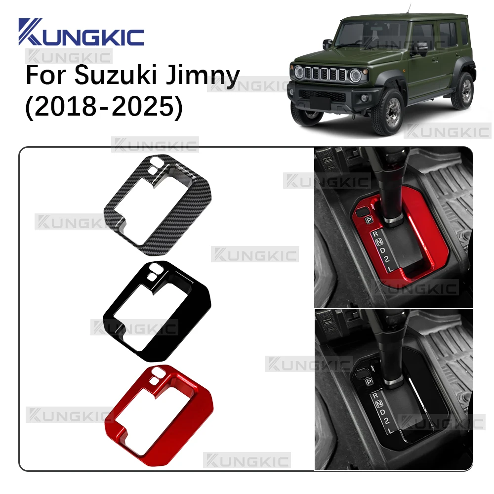 

ABS Carbon Fiber Glossy Black For Suzuki Jimny JB74 JB64 2019 2020 2021 2022 2023 2024 2025 LHD RHD Car Gear Shift Panel Sticker