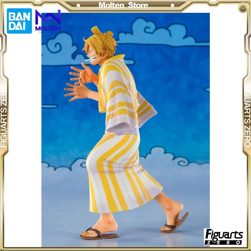 BANDAI Original Figuarts ZERO Wano país Sanji One Piece Anime acción PVC figura modelo completo (Sangoro)