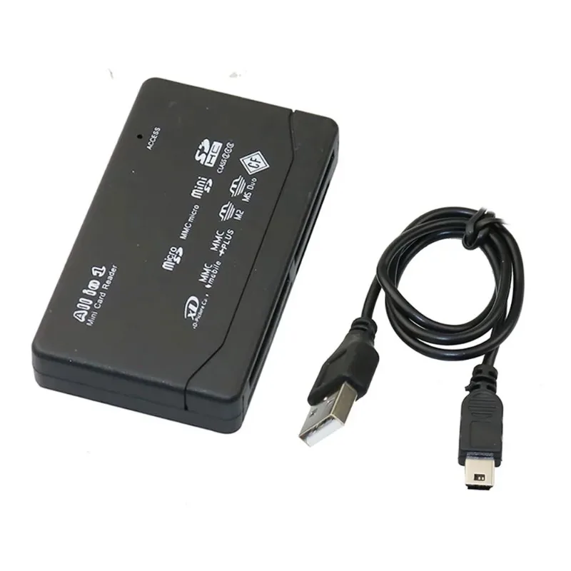 6 In 1 High Speed USB Memory Card Reader SD CF MMC XD M2 Micro Plug Play Card Reader For Digital Camera Laptop MP3 Desktop PC