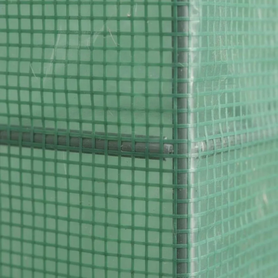 7' x 5' x 6' Walk-in Greenhouse for Outdoors with Mesh Door, 18 Shelf Hot House with Trellis, Plant Labels, UV Protective for Growing Flowers, Herbs, Vegetables, Saplings, Green view 2
