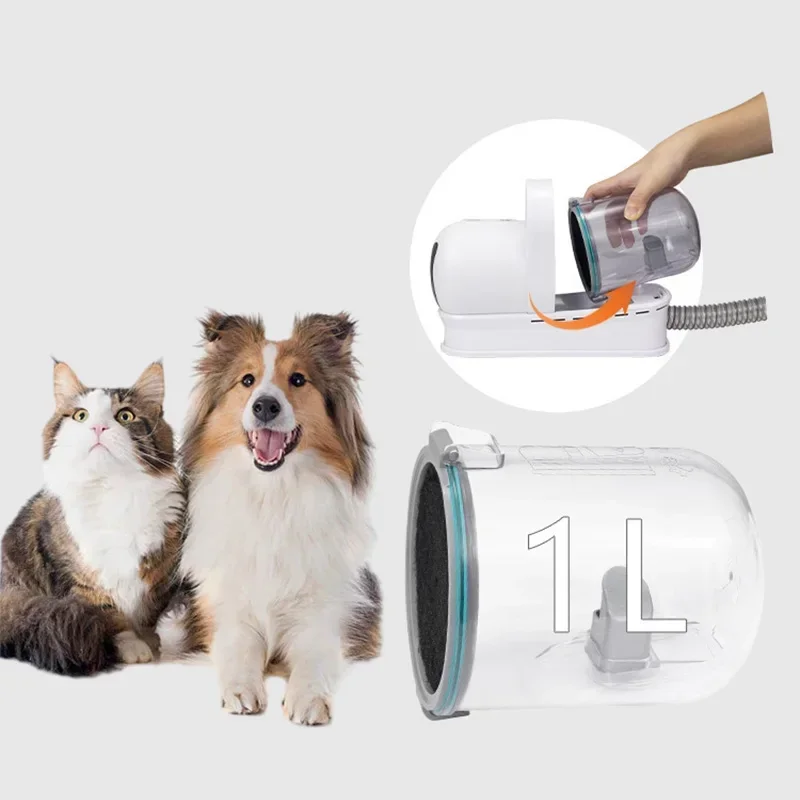 Ultra Quiet Pet Grooming Vacuum Kit One Step Shave & Vacuum Shed Hair Collector Pet Groomer Machine For Household Pet Salon