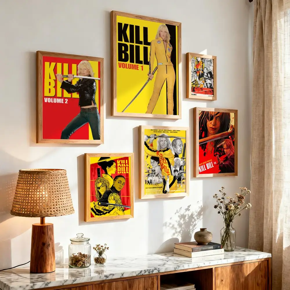 Classic K-Kill Bill Volume 1and2 Painting Calligraphy Aesthetic Canvas Wall Poster Modern Room Bedroom Cafe Wall Artwork