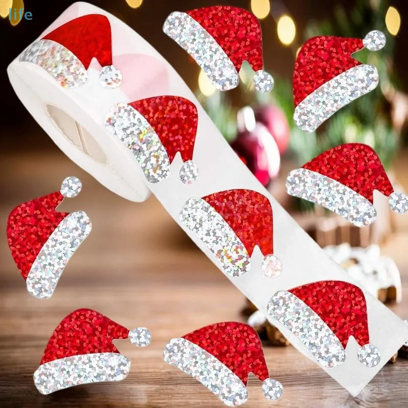 

Рулон наклеек с колокольчиками Санта-Клауса и Рождества, 4500 шт., для подарочной упаковки, упаковки для выпечки и конвертов своими руками