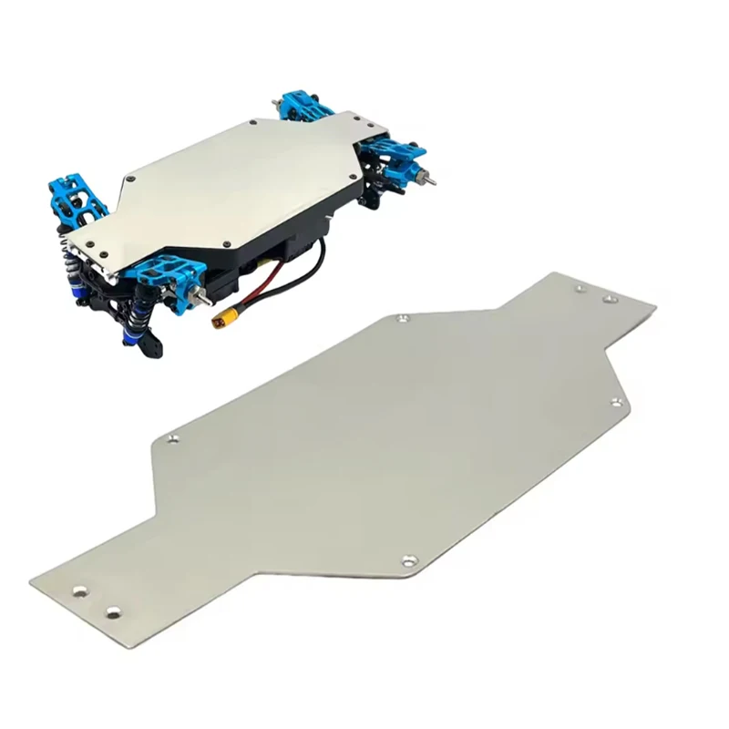 Stainless Steel Metal Chassis Armor Protection Skid Plate For MJX Hyper Go 1/10 10303 10304 RC Car Upgrade Accessories