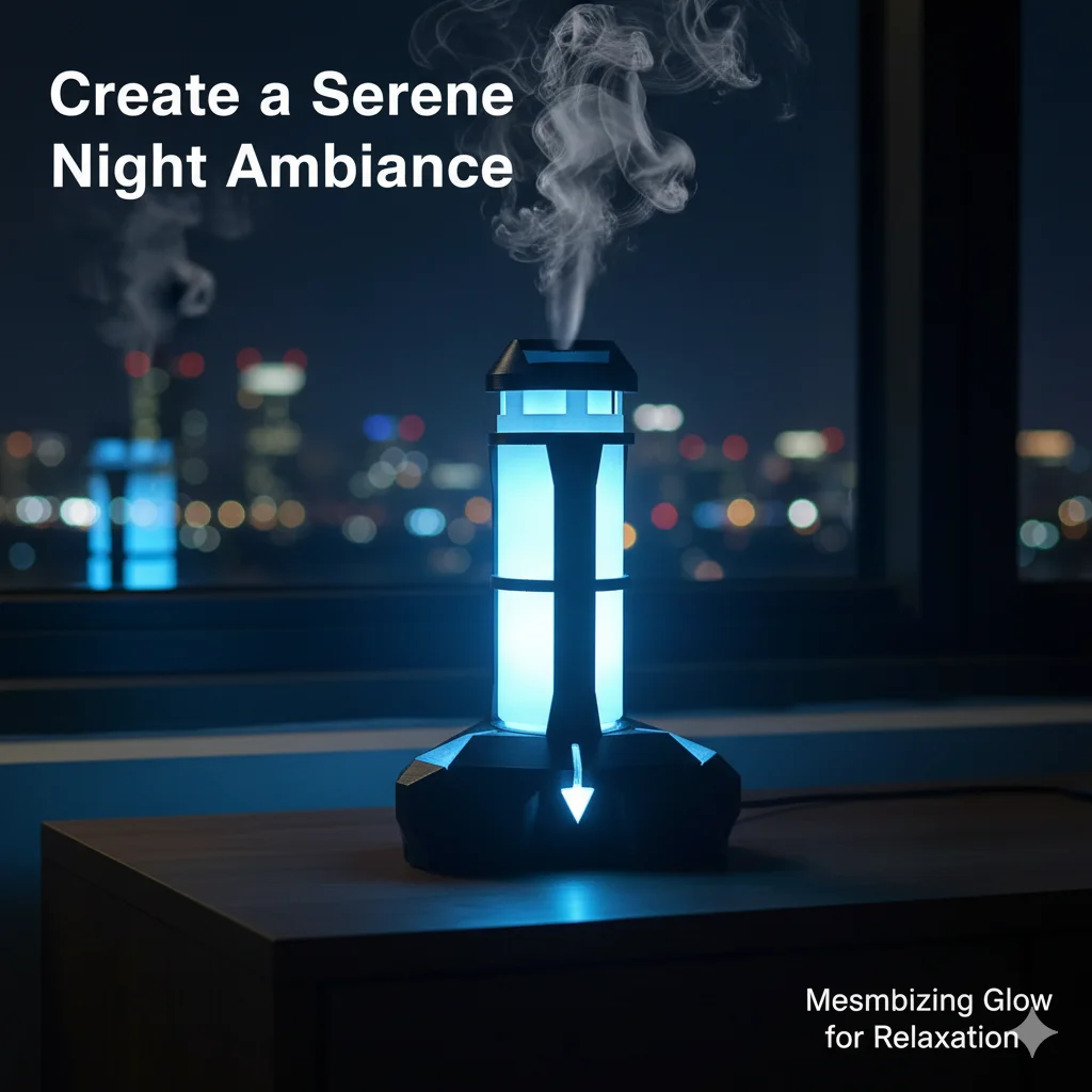 Gaming Fearless Room Humidifier USB Powered Cool Mist Lamps Lights Look Atmosphere Night Lights For Desk Gamer Decoration