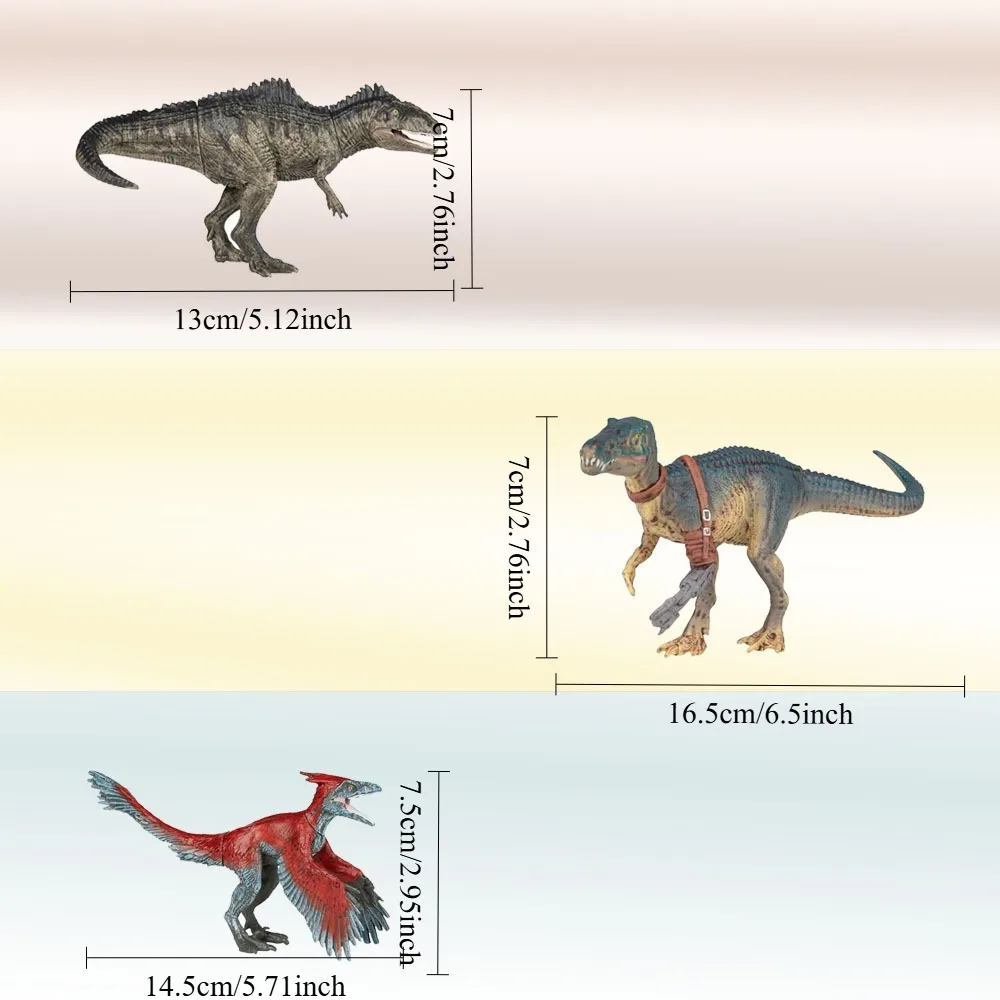 Jurassic Mini Dinosaur World Toy figurines Model toy Tyrannosaurus Rex Giganotosaurus  Plastic Educational Playset birthday gift