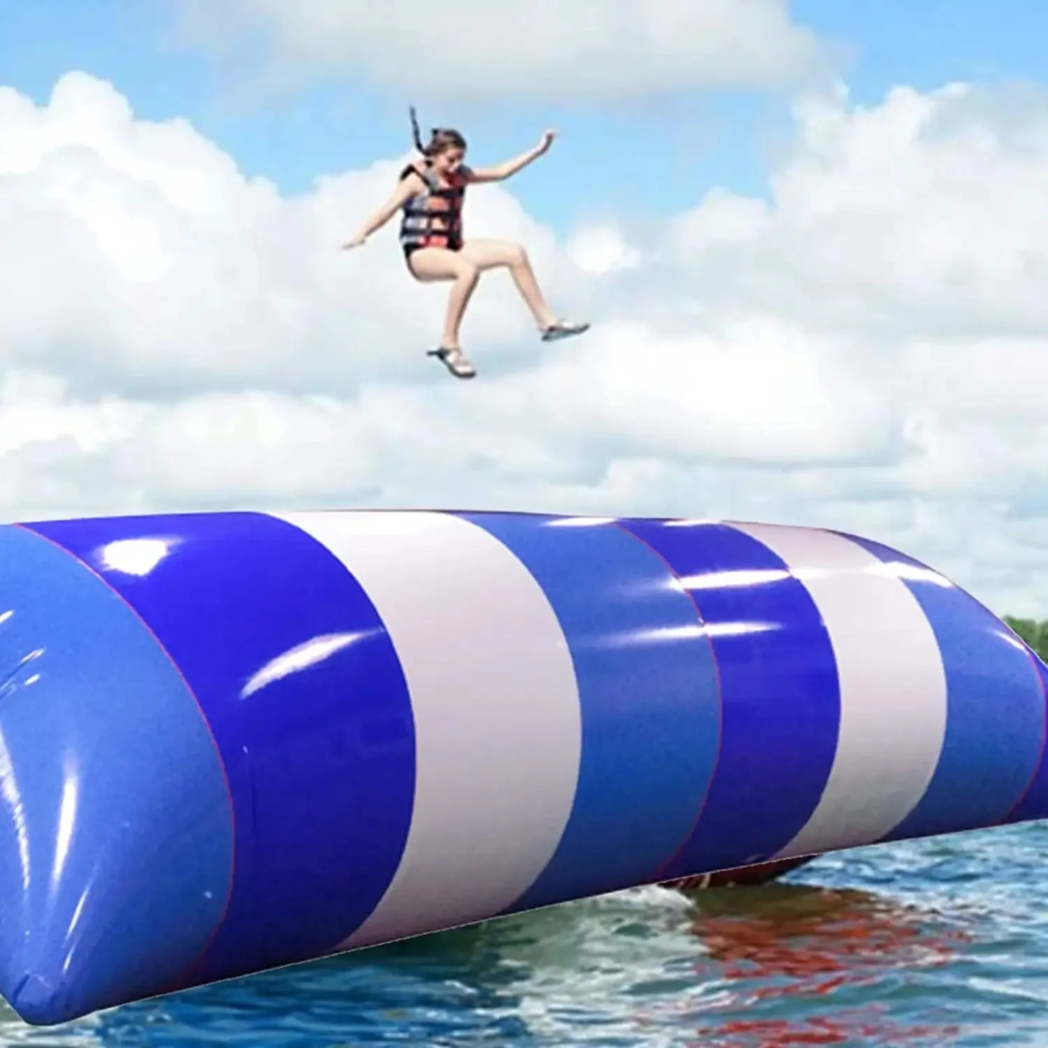 Cuscino per saltare in acqua Catapulta Gonfiabile per saltare Blob 8 * 3m PVC Gonfiabile Blob per acqua che rimbalza Acqua
