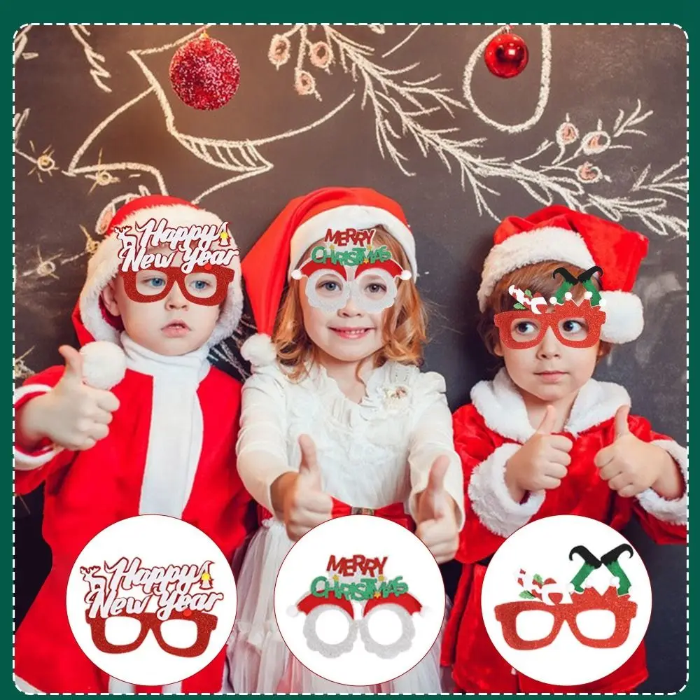 

Party Decoration Props Ornaments Party Decorations Christmas Decorative Glasses Christmas Frame Glasses Santa Claus Eyeglasses