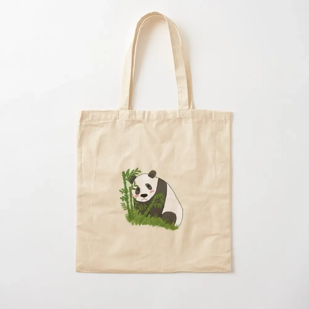 

Cute Panda with Bamboo Tote Bag canvas tote bag tote bag canvas Canvas supermarket folding