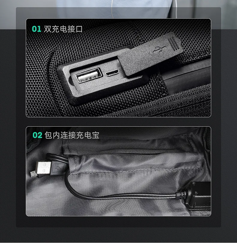 Mark Ryden Chest Bag Anti-thief Men Crossbody Bag Waterproof Shoulder Bags USB Charging Short Trip For Male Travel Pack