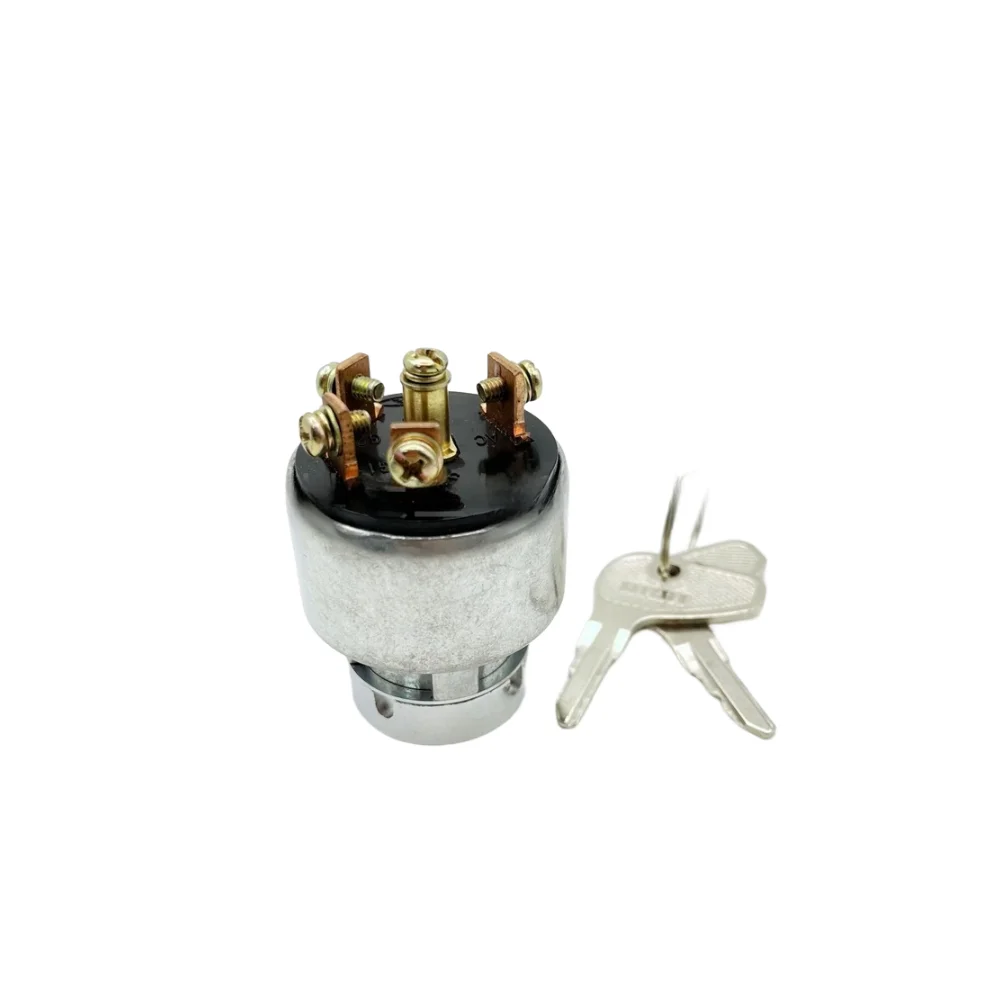 For Tractor Engine Start Ignition Switch 4-Terminal Ignition Metal And Plastic Build Secure Fit Design For Kubota L1802