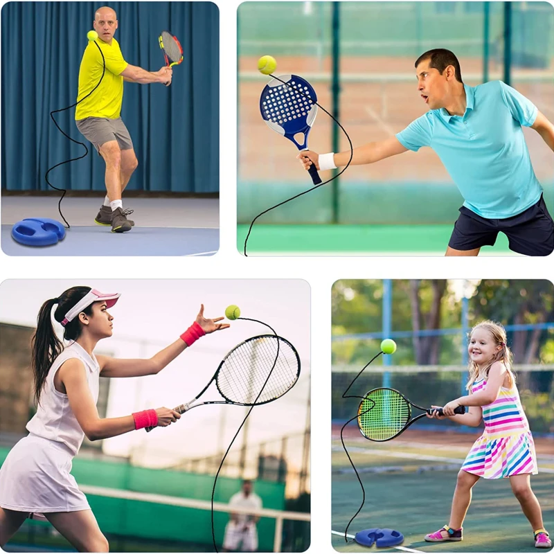 Improve Your Tennis Skills Anywhere With Rebound Balls And Elastic Rope Base Perfect For Indoor And Outdoor Training Equipment
