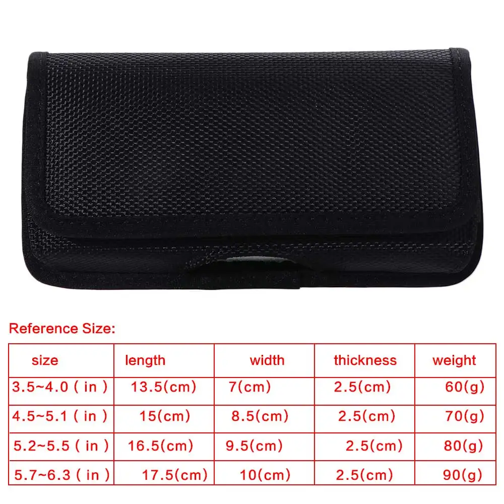 Universelle 3,5-6,3 Zoll Flip-Cover Oxford-Stoff Gürtelclip Handytasche Handytasche Handytasche für die Taille Handyhülle – Detail 4