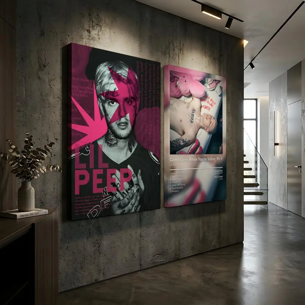 Singer Album Lil P-Peep Painting Calligraphy HD Modern Style Inner Frame Canvas Poster Bedroom Room Hallway Wall Art Decor