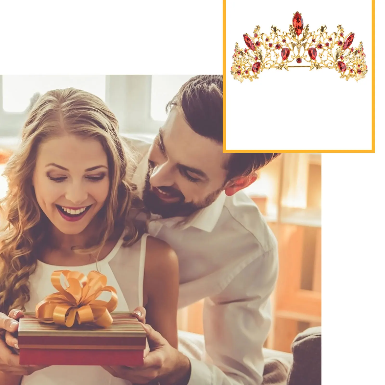 

Rhinestone Wedding Headband Crystal Bridal Tiara Handmade Flower Hair Accessories Ivory Vintage Romantic