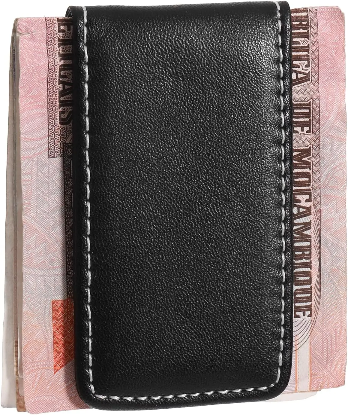 

Black Magnetic Money Clip Minimalist Design Cash Wallet Slim Leather Business Money Holder for Card Men Wallet Christmas