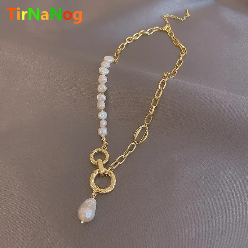 

The European And American Fashion Exaggerated Baroque Natural Freshwater Pearl Necklace Chain of Clavicle Women Jewelry Gifts