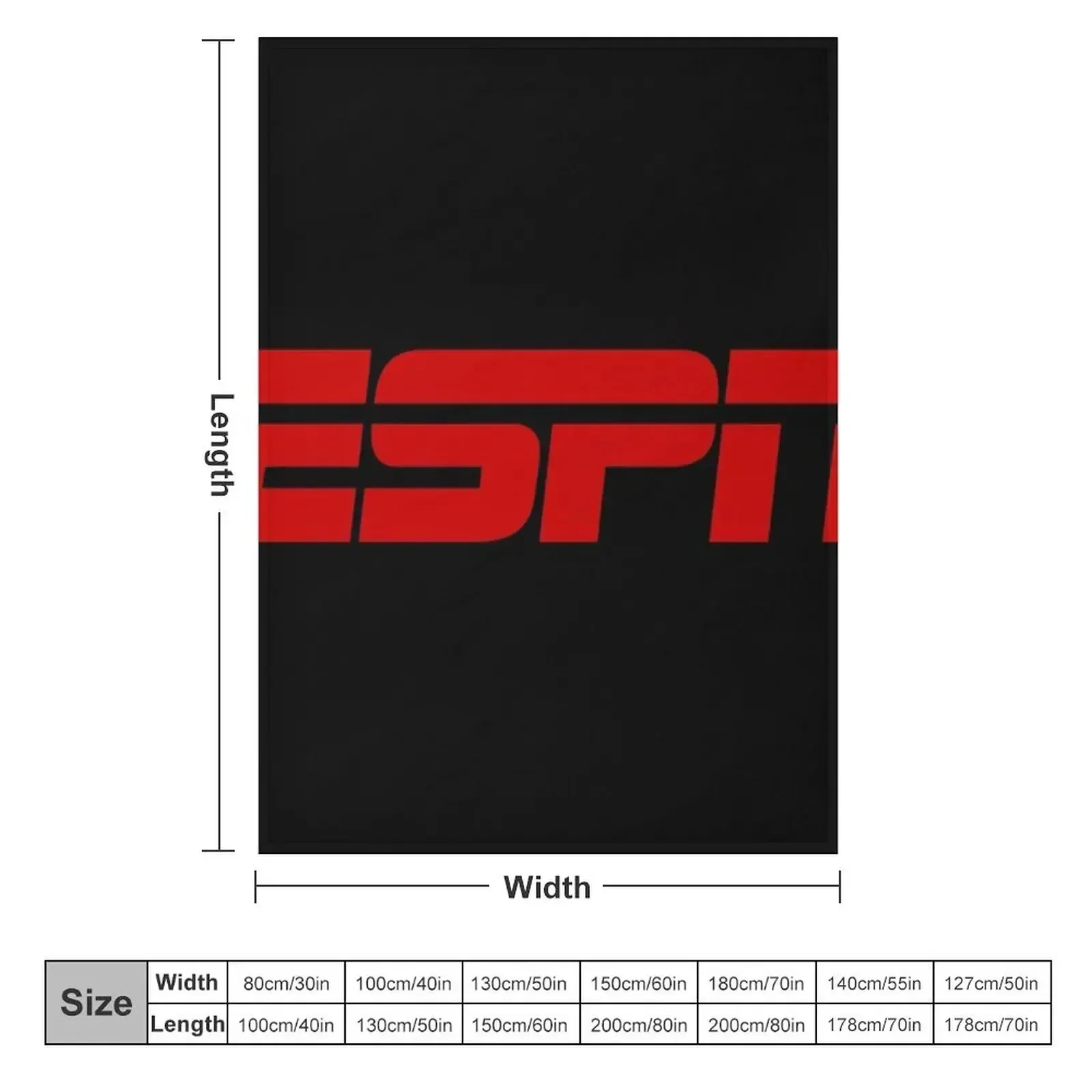 Espn Essential T-Shirt Throw Blanket Winter beds Sofa Polar Luxury heavy to sleep Beautifuls Blankets