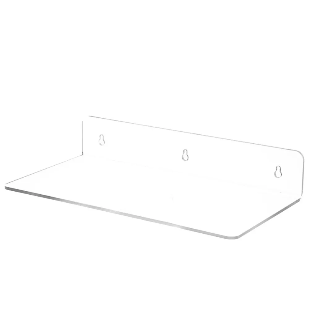 New 20/30/15/10CM Acrylic Display Stand Perforated Clear Storage Rack Thickened Strong Stickers Wall Hanging Panel