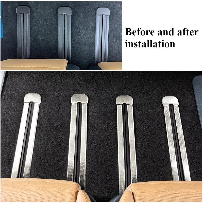 Seat Slideway Bright Strip Anti-friction Protection for GAC Trumpchi E8 Product To Decorate The Whole Car Accessories Tools