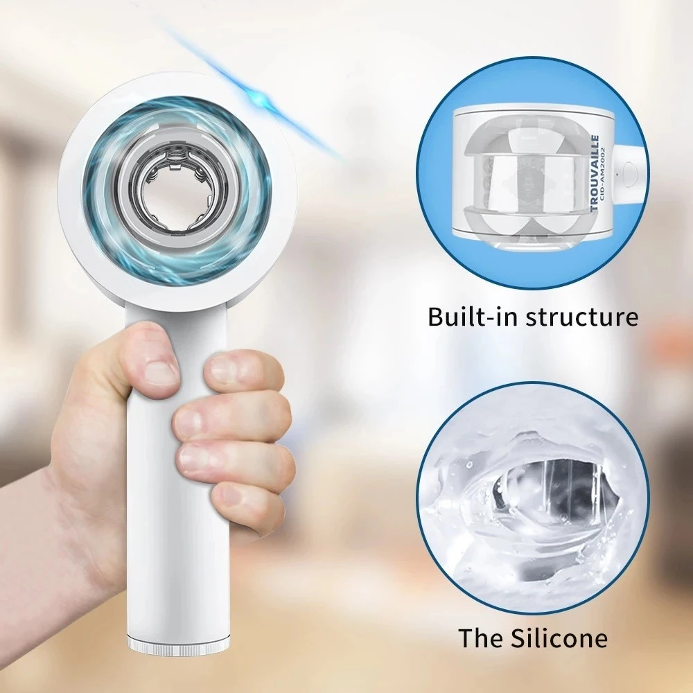 Niche Intelligent Automatic Thrust Male Suction Masturbator Sex Toy Soft Silicone Oral Sex Penis Pump Adult Male Double Opening view 4