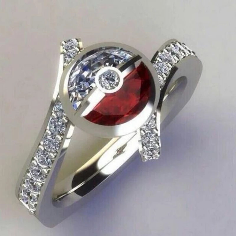 1 Pc Delicate Synthetic Zircon Ring Fashionable and Suitable for Birthday Gift Rings, Suitable for All Seasons