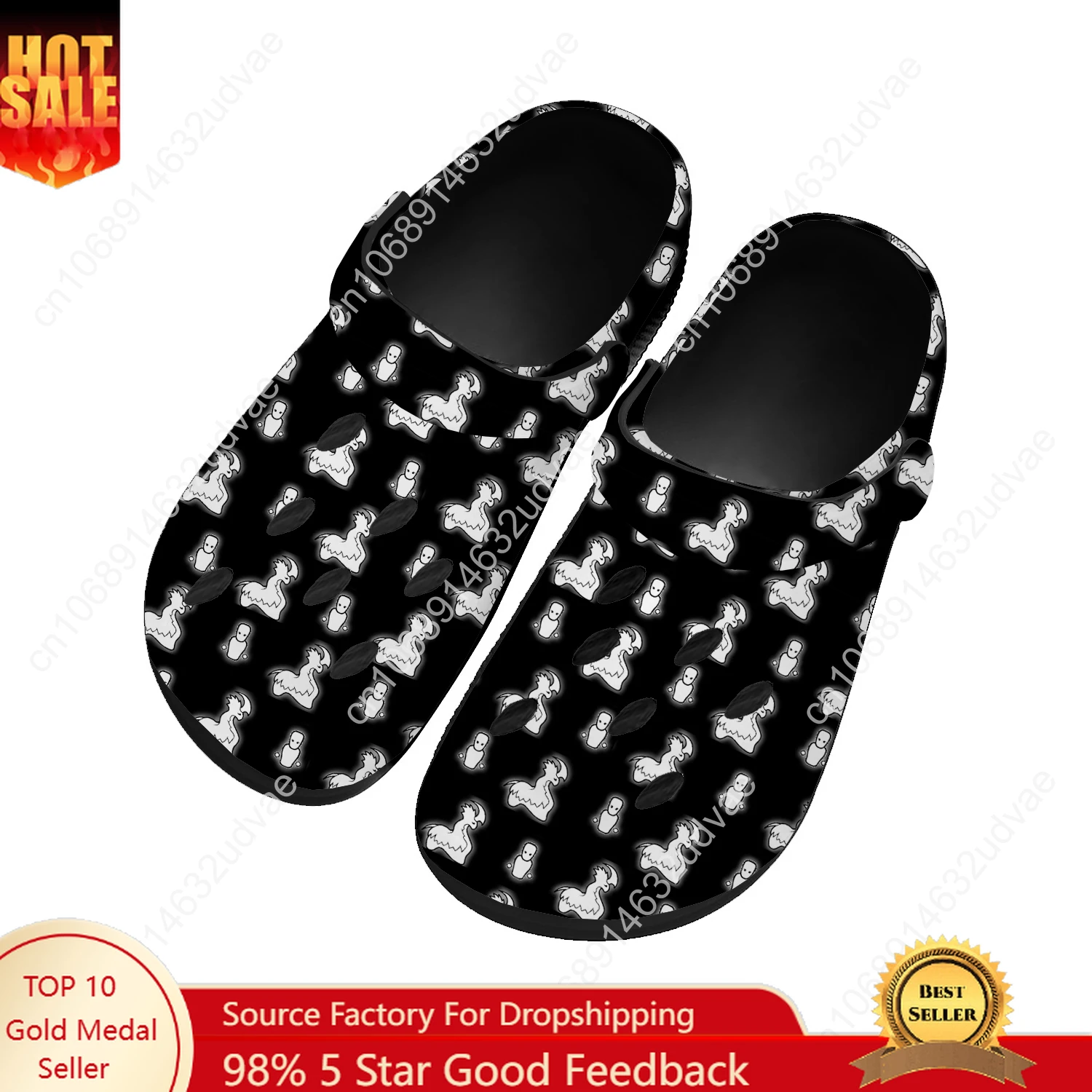 

RimWorld Home Custom Sandals Women Teenager Fashion Water Shoe Hot Games Garden Clog Breathable Comfort Beach Hole Slippers