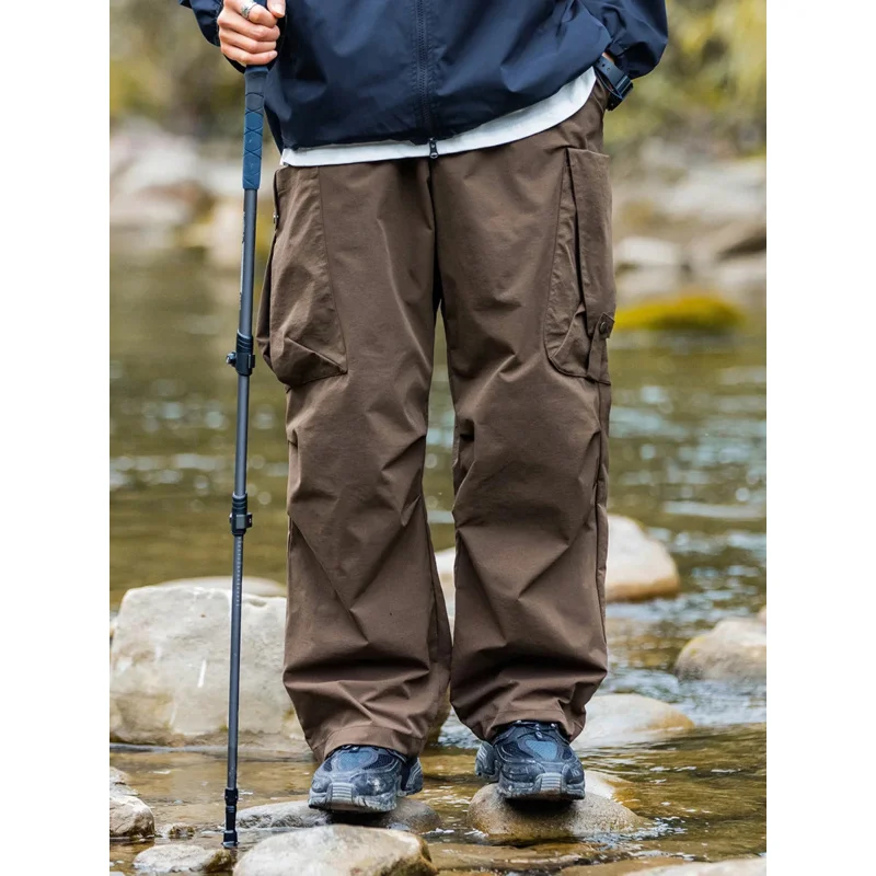 

Men's spring paratrooper pants waterproof functional overalls outdoor large pocket straight trousers