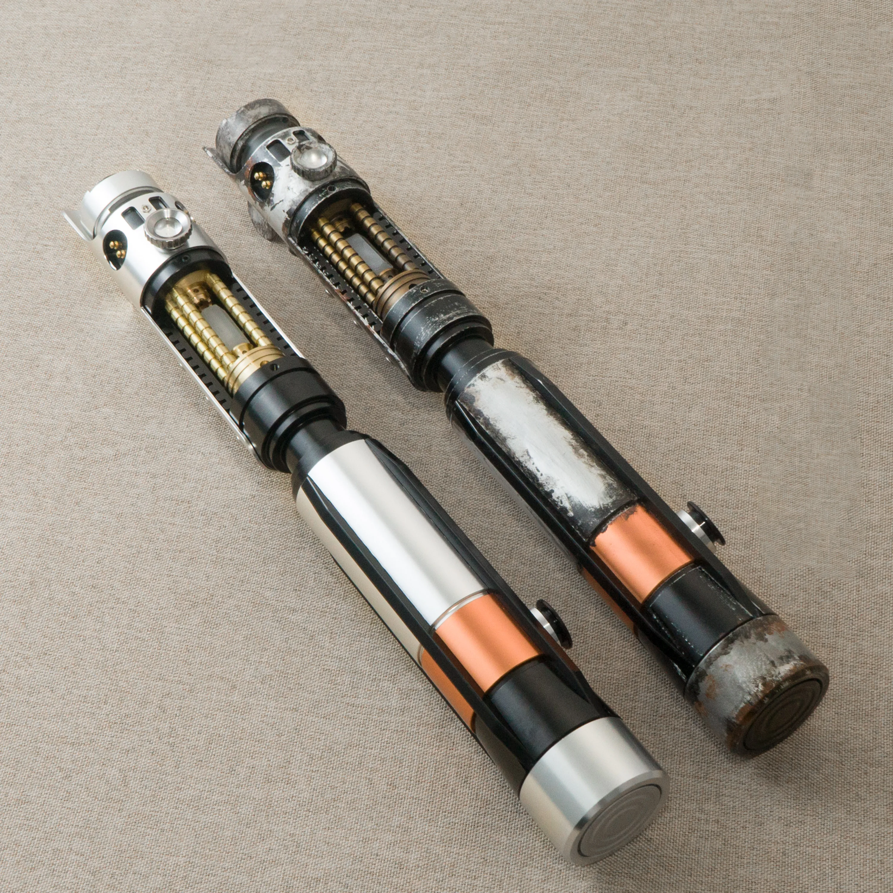 DIYsabers starkillers limited edition lightsaber all metal brass Rotating crystal chamber aluminum alloy metal handle