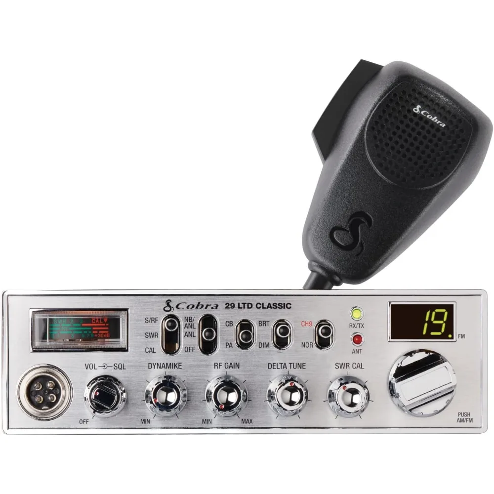 Pro CB Radio - Easy Operation, Emergency, Instant Channel 9, 4W Output, 40 Channels, Adjustable Receiver, SWR Calibration