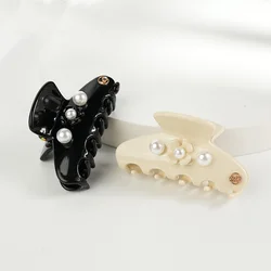 Luxury A Paris French Design Hair Claw Clip for Women Girls Pearl Handmade Hair Jewelry Ornament Accessory, Tiara for Christmas