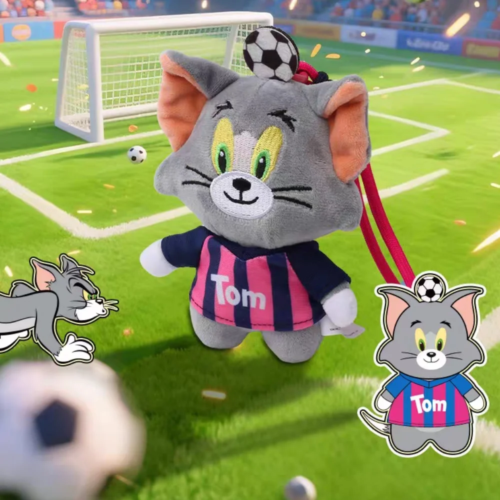 حقيقية أنيمي توم وجيري أفخم دمية المفاتيح Kawaii الرياضة سلسلة بلوشيز الفتيات على ظهره الديكور دمى لعبة هدية الكريسماس #5