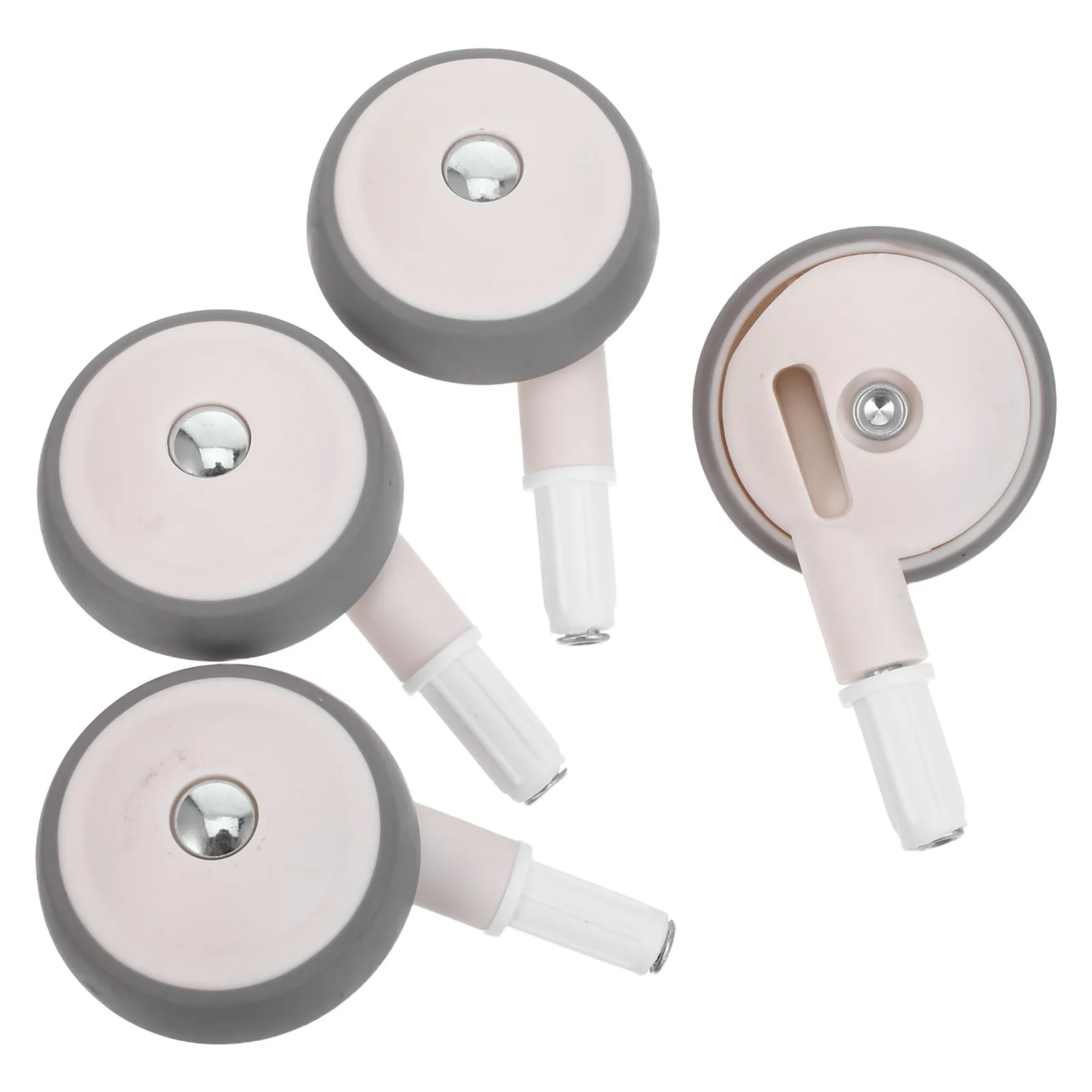 4Pcs Baby Walker Wheel Replacement Silent Stroller Accessories Detachable Stem Swivel Caster for Pushchair Trolley Cart