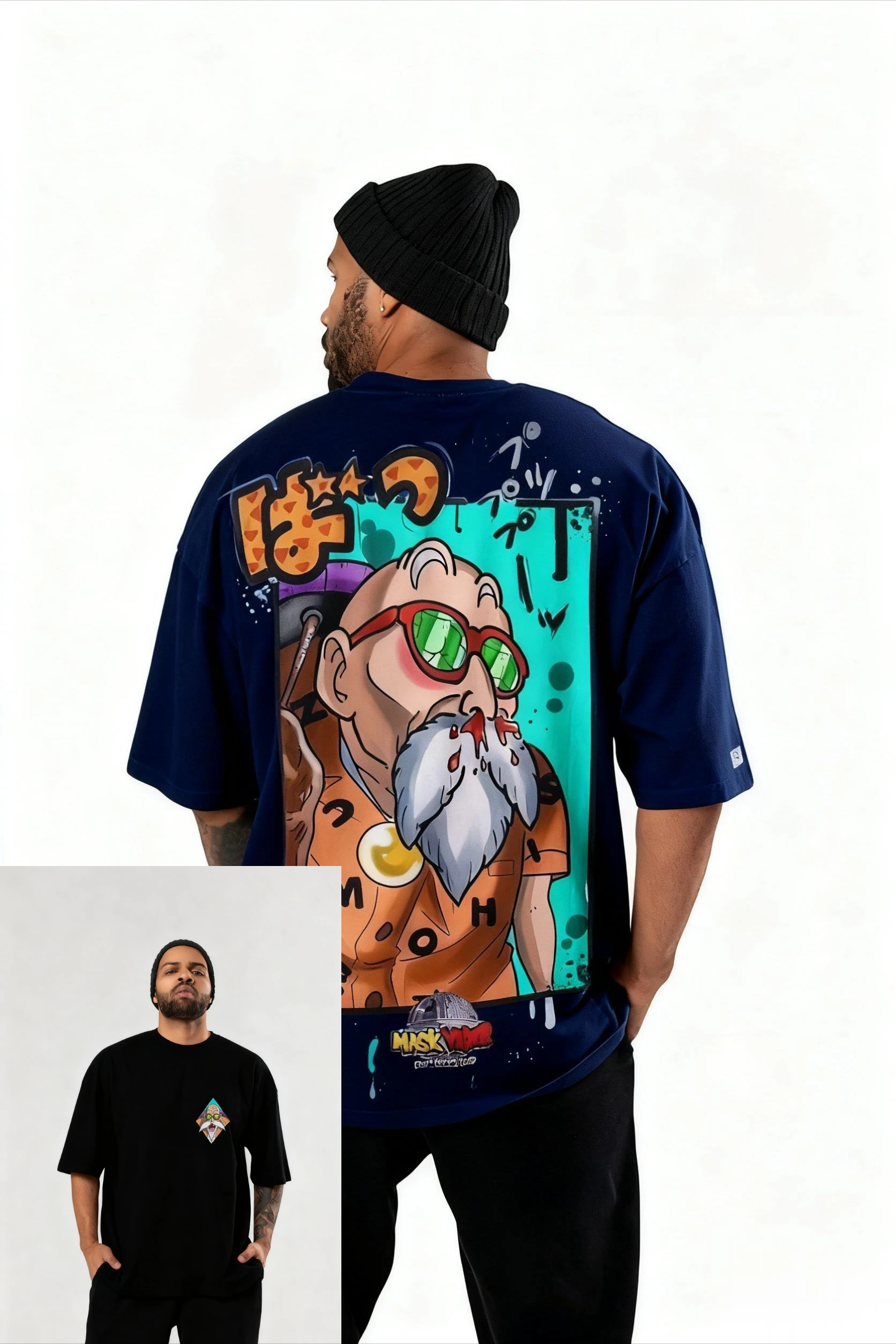 Oversized vintage dragon ball masculino e feminino 2026 novo anime dupla face impressa família americana camiseta de manga curta